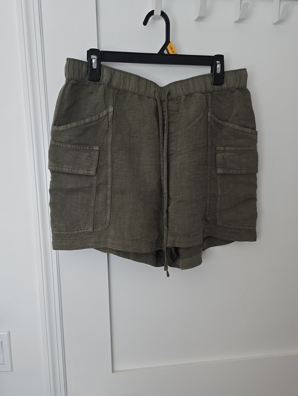 Nicole Miller Olive Drawstring Cargo Shorts
